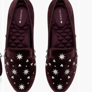 NEW Starlight Birdies Flat with rhinestones- Maroon color